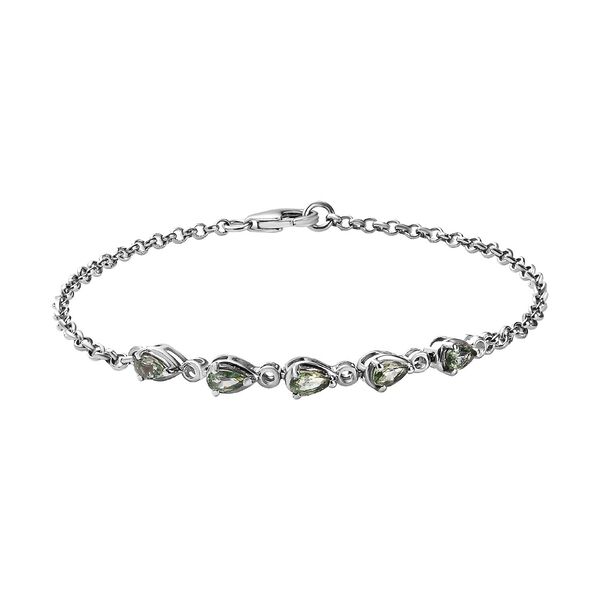 Grünes Saphir-Armband, 19 cm - 1,39 ct. image number 0