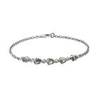 Grünes Saphir-Armband, ca. 19 cm, 925 Silber platiniert ca. 1.39 ct