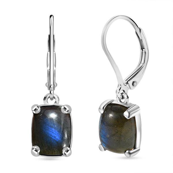 4er Set- AAA Labradorit Ohrringe, Anhänger mit Kette (ca. 50 cm) und Ring (Größe 19.00), Schmuckset, Reiner Edelstahl ca. 15.00 ct image number 9