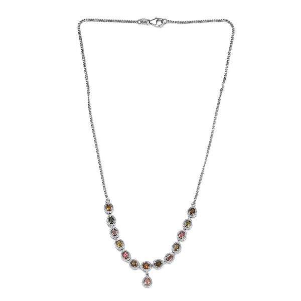 Mehrfach-Turmalin Halskette, 45cm - 2,13 ct. image number 4