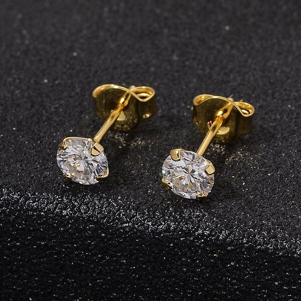 D'Joy Moissanit Ohrringe, 925 Silber vergoldet - 0,88 ct. image number 1