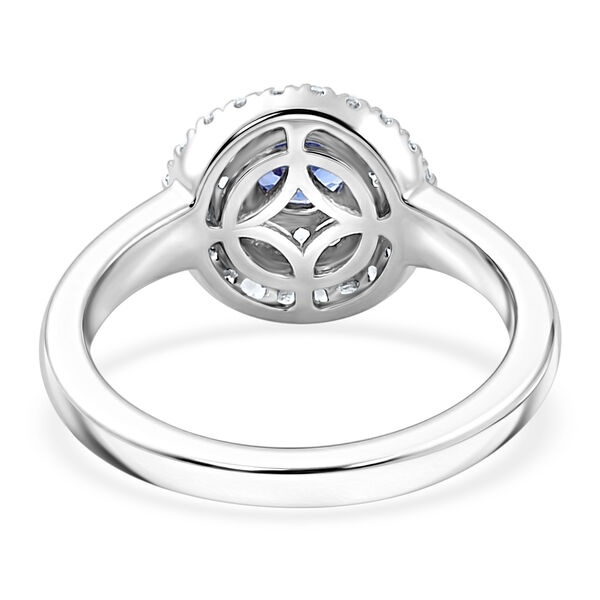 Tansanit und Zirkon-Ring, 925 Silber platiniert  ca. 0,90 ct image number 6