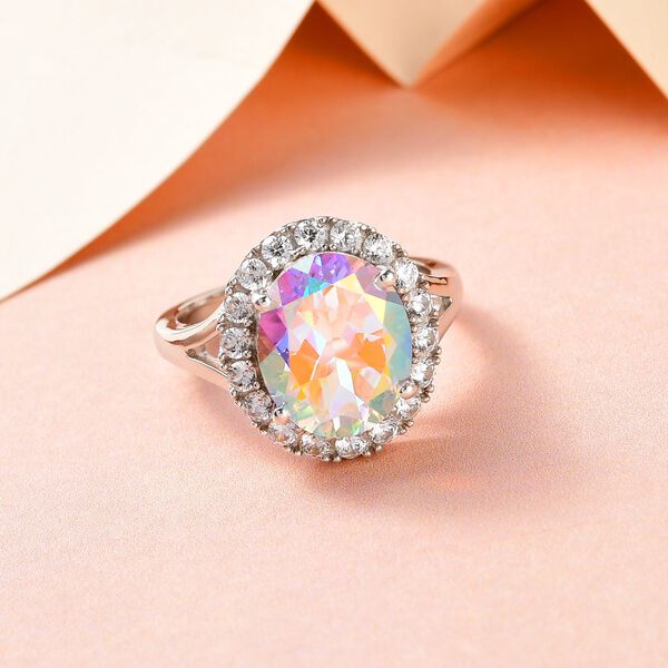 Merkur mystischer Topas und Zirkon-Ring - 5,71 ct. image number 2