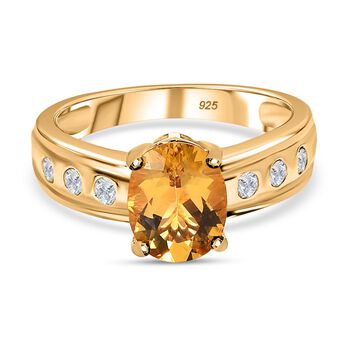 AA Premium brasilianischer Heliodor und Zirkon-Ring - 1,97 ct.