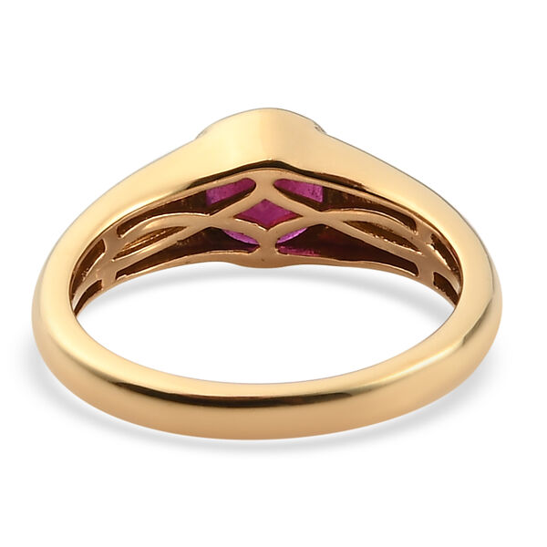 Afrikanisher Rubin(Fissure gefüllt) Ring 925 Silber Bicolor image number 6