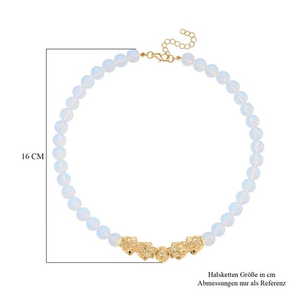 Opalite Flexibles Pixiu Halskette ca. 45 cm+3.75 cm Extender, vergoldet ca. 330.00 ct image number 5