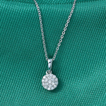 LUXURIANT DIAMOND - Lab Grown Diamant SI-GH Schmuckset ca. 50 cm 925 Silber Rhodiniert ca. 0.15 ct