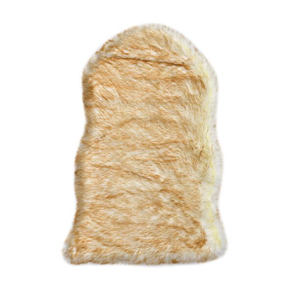 Seidenweicher und langfloriger Kunstfellteppich, 100x60 cm, Braun image number 2