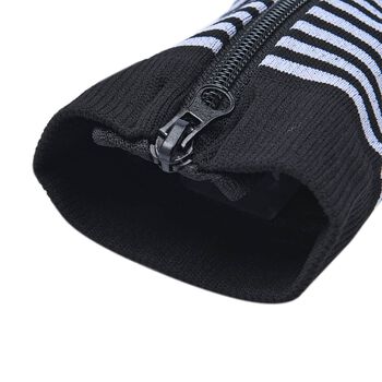 2er-Set Rei&szlig;verschluss-Socken, 38cm L&auml;nge, S/M, Schwarz-Wei&szlig;
