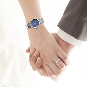 GENOA - Uhr mit echtem Edelsteinzifferblatt, Lapislazuli