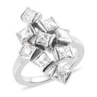 LUSTRO STELLA - feinster Zirkonia-Ring, 925 Silber platiniert image number 3