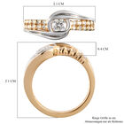 88 Facetten Moissanit Ring 925 Silber Bicolor  ca. 0,40 ct image number 6