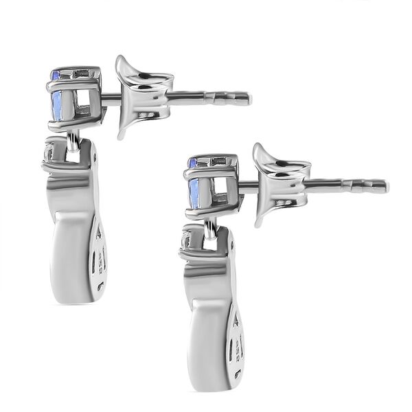 Tansanit und Zirkon Ohrh&auml;nger - 0,86 ct. image number 4