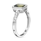 Peridot farbener Zirkonia-Solitär-Ring in 925 Silber, 2,12 ct image number 4