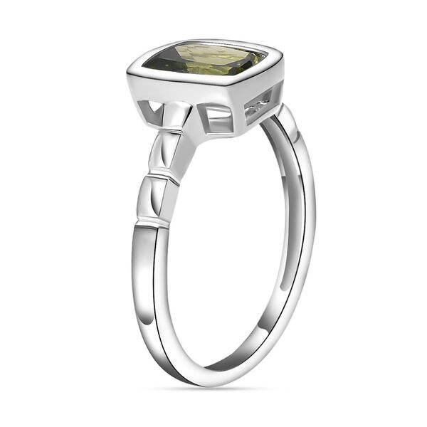 Peridot farbener Zirkonia-Solitär-Ring in 925 Silber, 2,12 ct image number 5