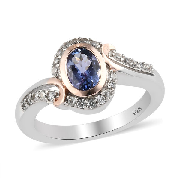 Tansanit und Zirkon Ring - 0,98 ct. image number 4