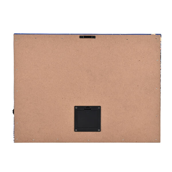 LED-Leinwandbild Winterdorf mit Kirche, mit 5 warmweißen LEDs und 30 Lichtfasern, 30x40x1,8cm image number 4