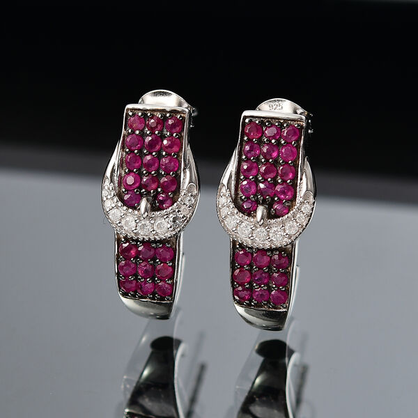 Montepuez-Rubin Ohrringe 925 Silber rhodiniert ca. 1.82 ct image number 1