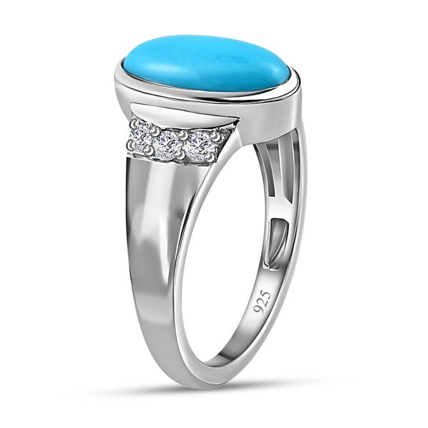 Sleeping beauty T&uuml;rkis und Zirkon Ring - 2,27 ct. image number 5