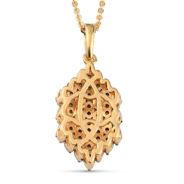 Diamant Cluster-Anh&auml;nger mit Kette in Silber image number 5