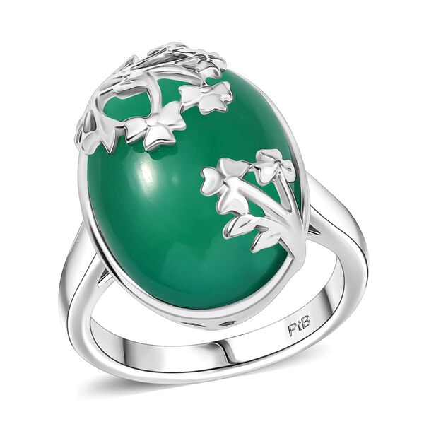 Verde Onyx Ring Messing (Gr&ouml;&szlig;e 16.00) ca. 10,77 ct image number 3