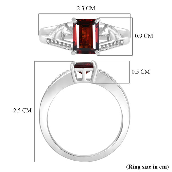 EVER TRUE Roter Granat Ring Nickelfreies Messing (Gr&ouml;&szlig;e 18.00) ca. 1,90 ct image number 6