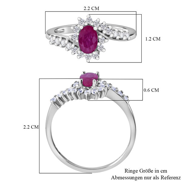 AA Montepuez Rubin und Zirkon Ring - 1,07 ct. image number 5