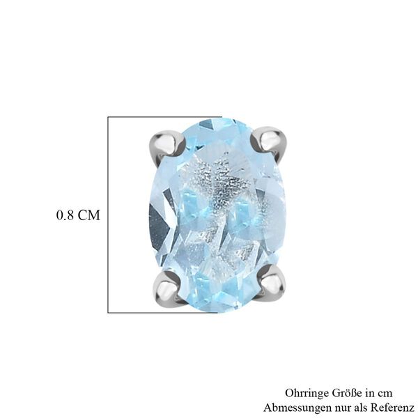 Himmelblaue Topas Ohrringe - 1,82 ct. image number 6