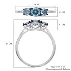 SGL zertifizierter I1-I2 blauer Diamant-Ring - 1 ct. image number 5