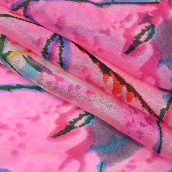 LA MAREY 100% Maulbeerseiden Schal, Pink image number 4