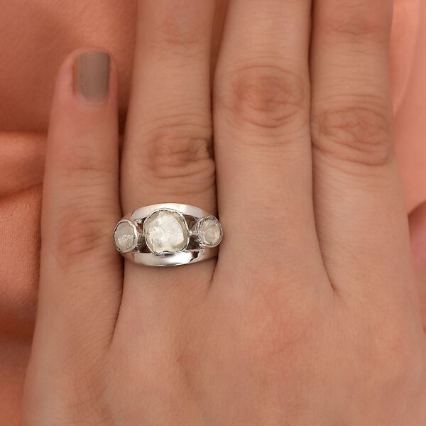 Handgearbeiteter Polki-Diamant-Ring - 0,50 ct. image number 3