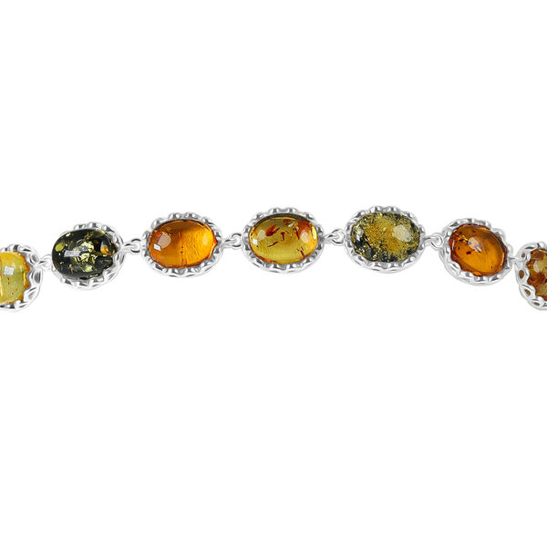 Nat&uuml;rlicher Baltischer Bernstein Armband ca. 19 cm + 2.5 cm Extender, 925 Silber