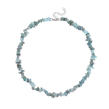 Gr&uuml;ner Apatit Halskette, flexibel, Reiner Edelstahl ca. 160.00 ct