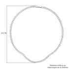 Weiße Zirkonia-Halskette, ca. 45 cm, reines Messing ca. 50,00 ct image number 4