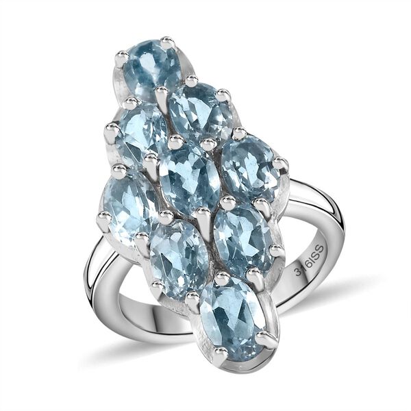 Himmelblauer Topas-Ring - 4,61 ct. image number 4