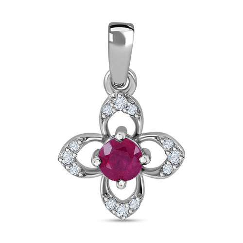 AA afrikanischer Rubin und Zirkon-Anhänger - 0,63 ct. image number 0