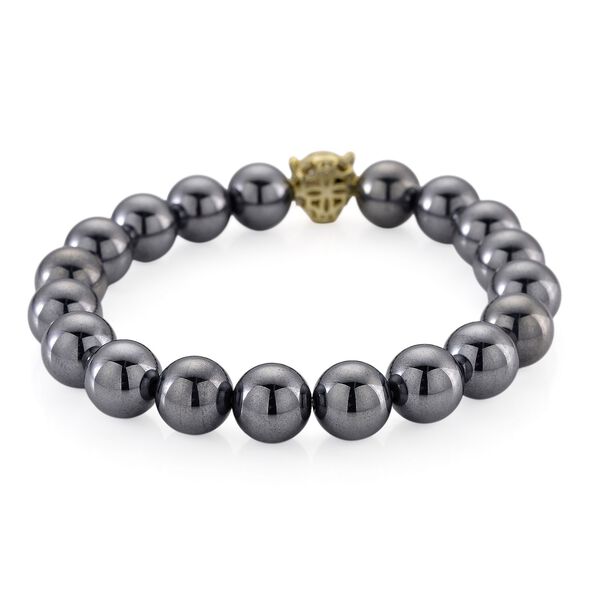 Terahertz, Schwarzer Spinell Panther Armband,. Flexibles, Nickelfreies Messing image number 4