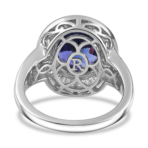 RHAPSODY AAAA Tansanit und VS Diamant Ring in 950 Platin - 5,59 ct. image number 6