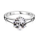 J Francis gefertigt mit SWAROVSKI Weißer Swarovski Kristall Ring 925 Silber rhodiniert (Größe 21.00)