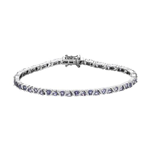 Tansanit und Zirkon 19cm Armband - 5,38 ct. image number 0