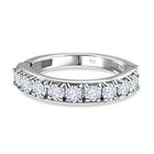 Moissanit Ring, 925 Silber platiniert (Größe 16.00) ca. 0.90 ct