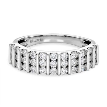LUXURIANT DIAMOND - Lab Grown Diamant SI-GH Ring 925 Silber Rhodiniert (Gr&ouml;&szlig;e 17.00) ca. 1,12 ct