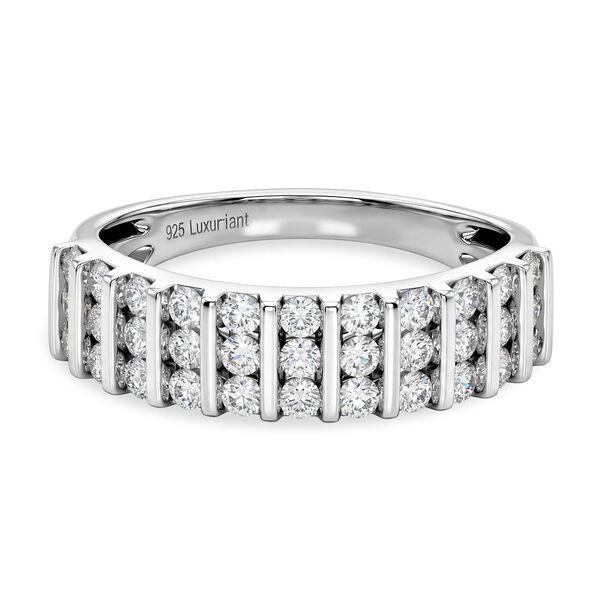 LUXURIANT DIAMOND - Lab Grown Diamant SI-GH Ring 925 Silber Rhodiniert (Gr&ouml;&szlig;e 17.00) ca. 1,12 ct