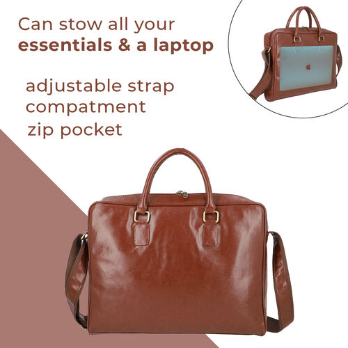 LA MAREY - Crossbody-Tasche aus naturfreundlichem Kunstleder, Braun image number 1