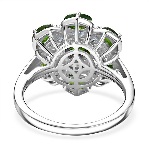 Nat&uuml;rlicher Chromdiopsid Ring 925 Silber rhodiniert (Gr&ouml;&szlig;e 17.00) ca. 2,78 ct image number 4