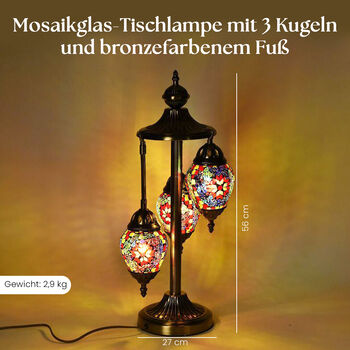 Mosaik Glas Lampe, bronze