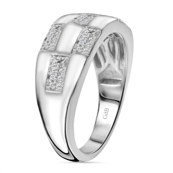 Wei&szlig;es Diamant-Schmuckset, Silberton - 0,11 ct. image number 5