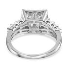 LUSTRO STELLA Hergestellt mit ZIRKONIA Cluster Ring 925 Silber Platin-Überzug (Größe 21.00) ca. 3,33 ct image number 4