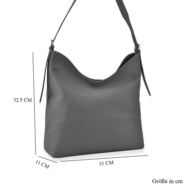 Hobo Umh&auml;ngetasche aus Echtleder in T&uuml;rkisgr&uuml;n image number 8