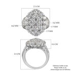 LUSTRO STELLA Hergestellt mit ZIRKONIA Ring 925 Silber Platin-Überzug (Größe 19.00) ca. 7,97 ct image number 5